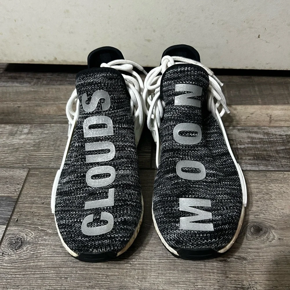 Pharrell x adidas NMD Human Race Trail 'Oreo' Moon Clouds grey white black